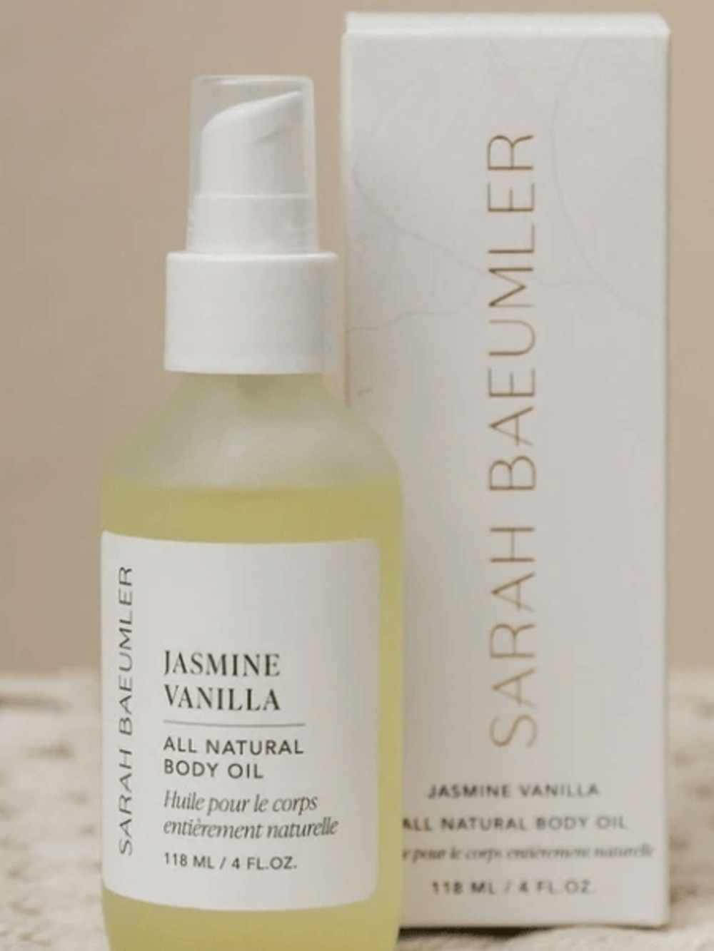 Jasmine Vanilla All-Natural Body Oil — Sarah Beaumler Collection - New In Box